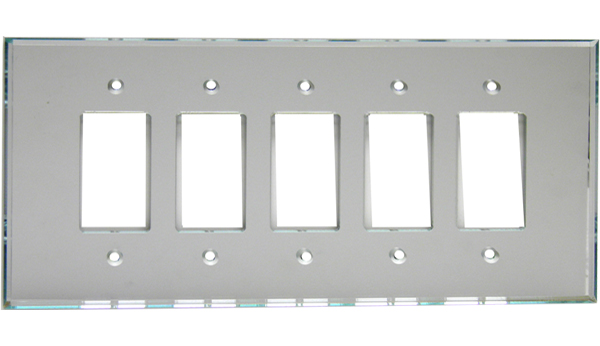 Glassalike® Gasketted Five Gang Decora